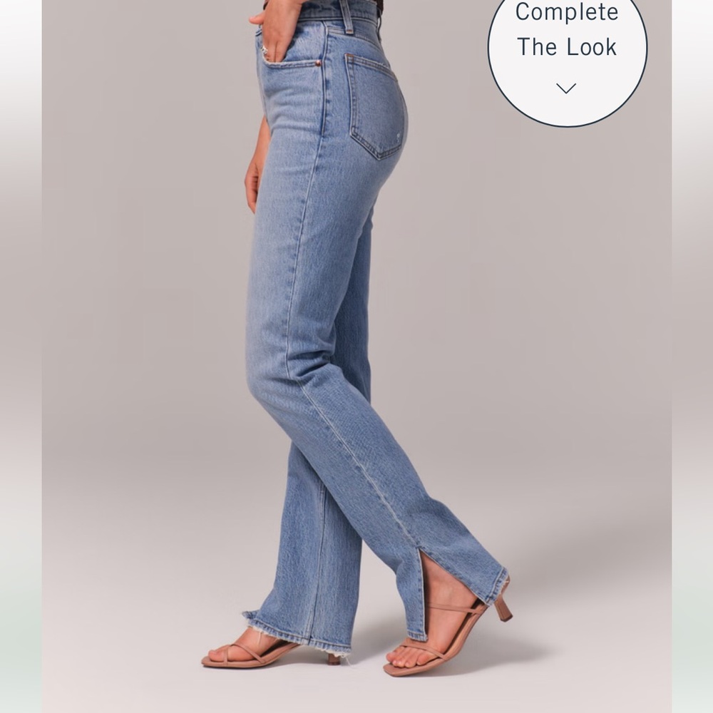Abercrombie 90s high rise with leg slit